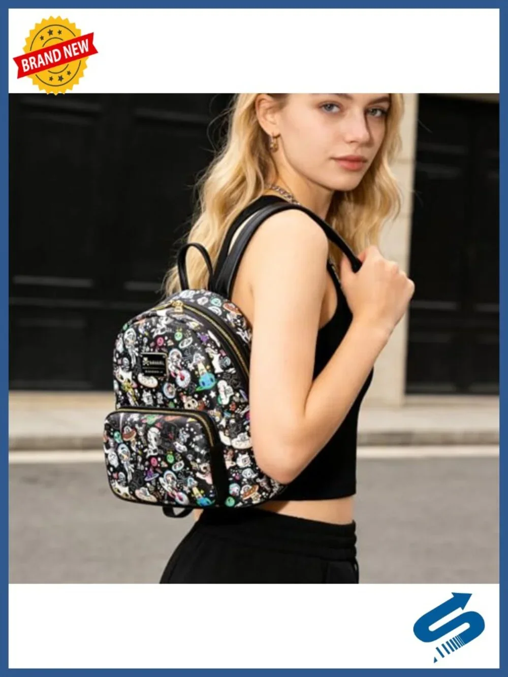 Mini Backpack Purse - PU Leather Daypack with Adjustable Straps